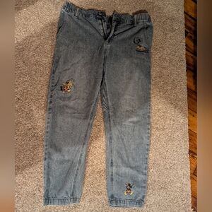 Disney Blue Denim with Cartoon Mickey And Goofy Detail